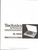 Technics - SL-1400 - Owners manual 
